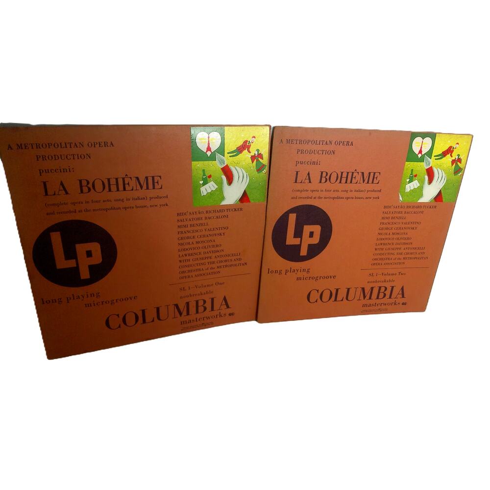 Puccini La Boheme 2-Vol Set Columbia Masterworks Sayão Tucker Met Opera